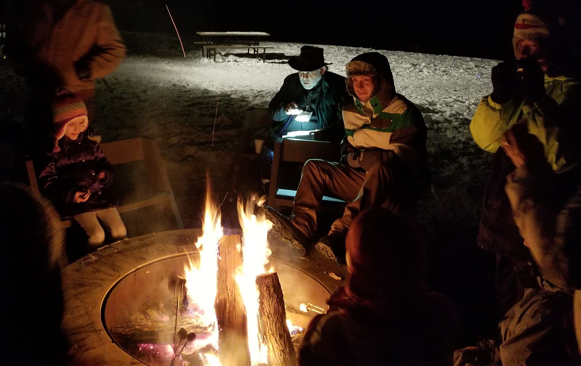 Wild Winter Night by the Campfire