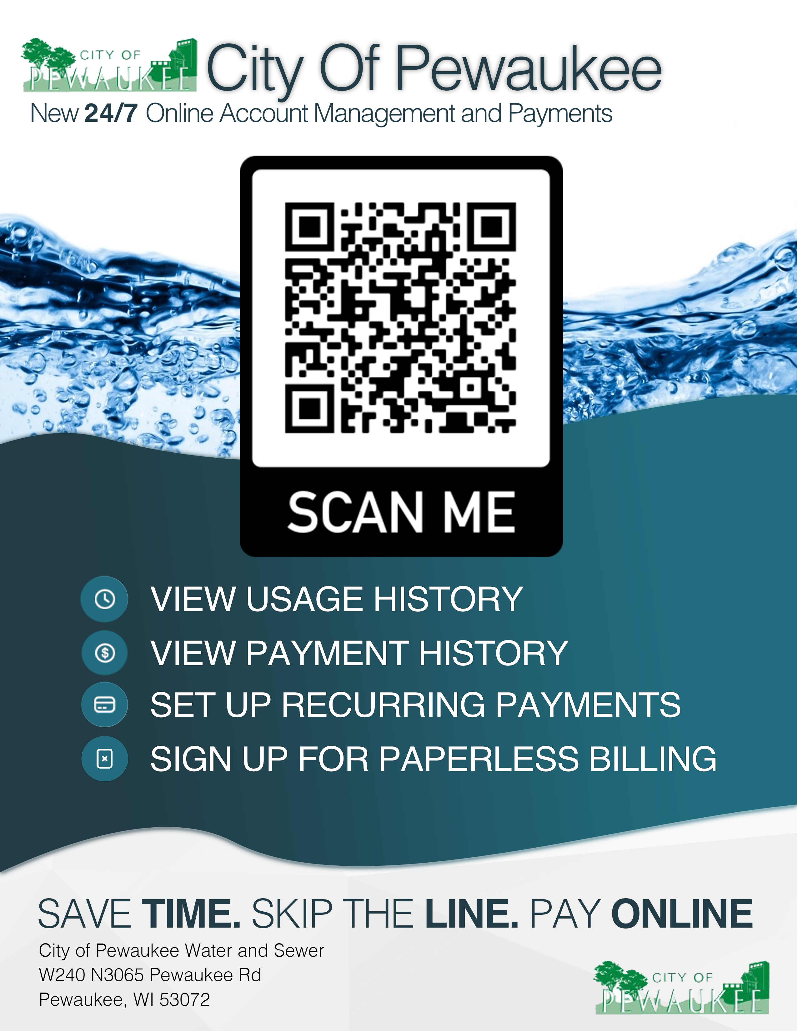 City of Pewaukee Water and Sewer Online Payment Portal